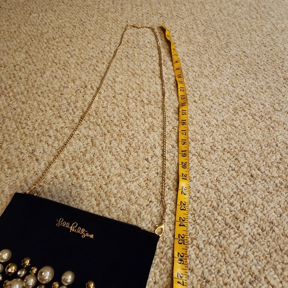 New Lilly Pulitzer Black bag with pearls - Picture 8 of 12